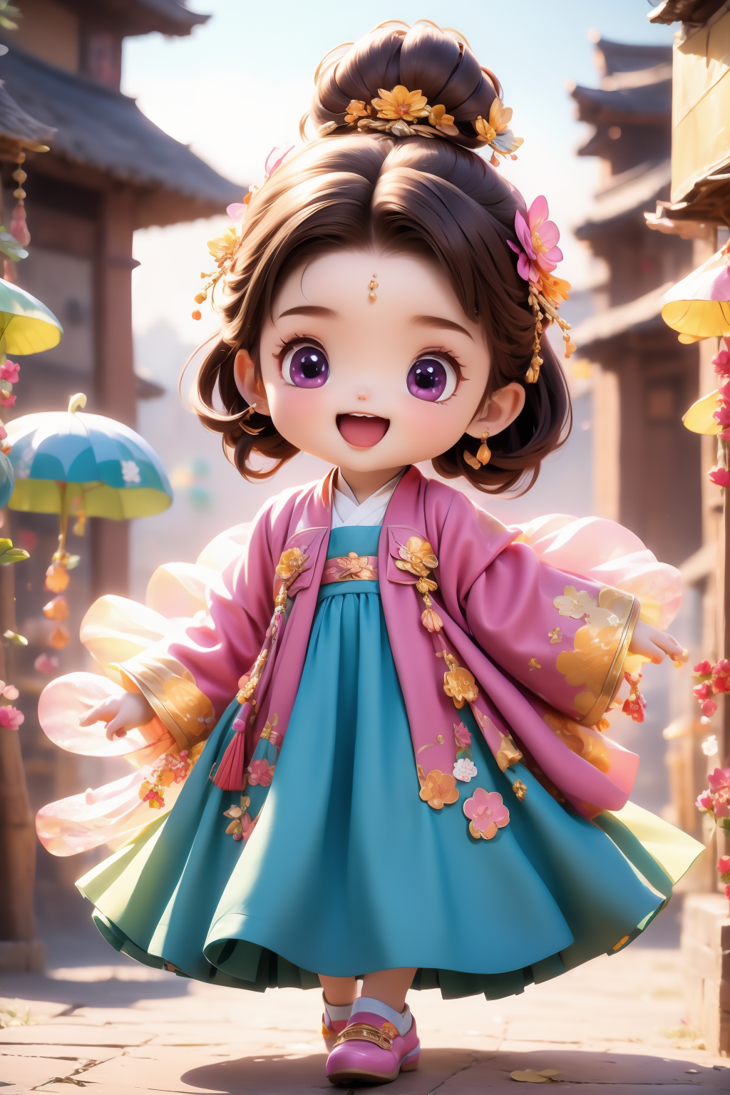 AgainGufengChibi Female Ancient Style Q Version Model v2