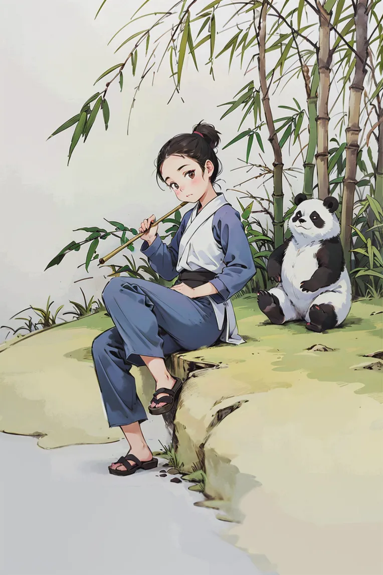 Chinese Style,Traditional Painting Media,Girl,LoRA,SD 1.5