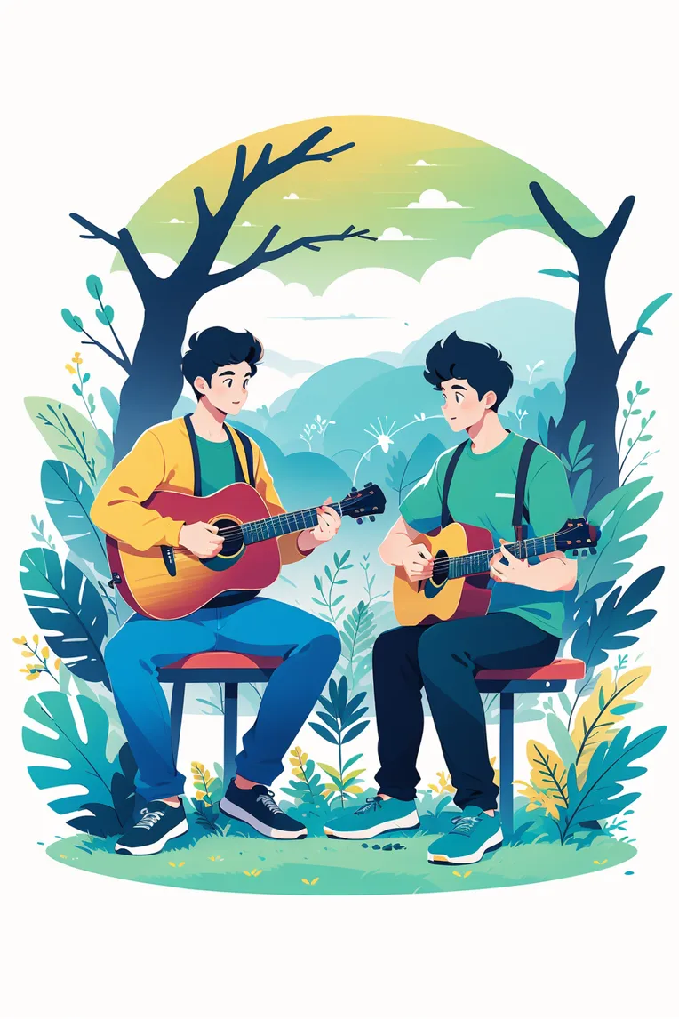 Flat,Flat Illustration,Girl,LoRA,SD 1.5