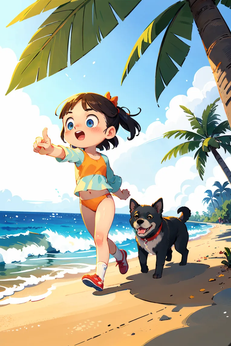 Hand-Drawn,Kids' Illustration,Girl,LoRA,SD 1.5