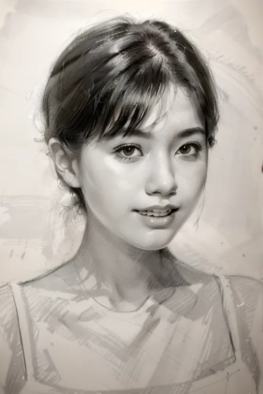 Hand-Drawn,Traditional Painting Media,Girl,LoRA,SD 1.5