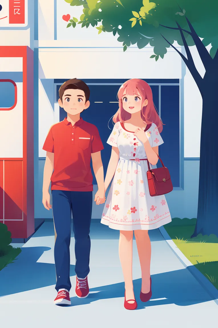 Flat,Flat Illustration,Girl,Checkpoint,SD 1.5