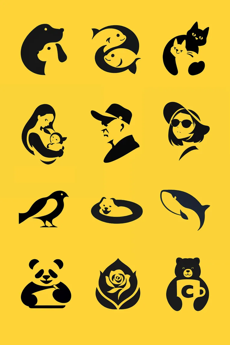 Flat,Logo design,Girl,LoRA,SD 1.5