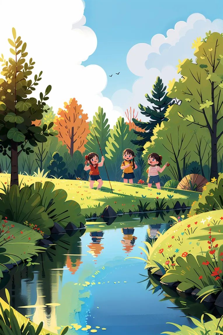 Hand-Drawn,Kids' Illustration,Girl,LoRA,SD 1.5