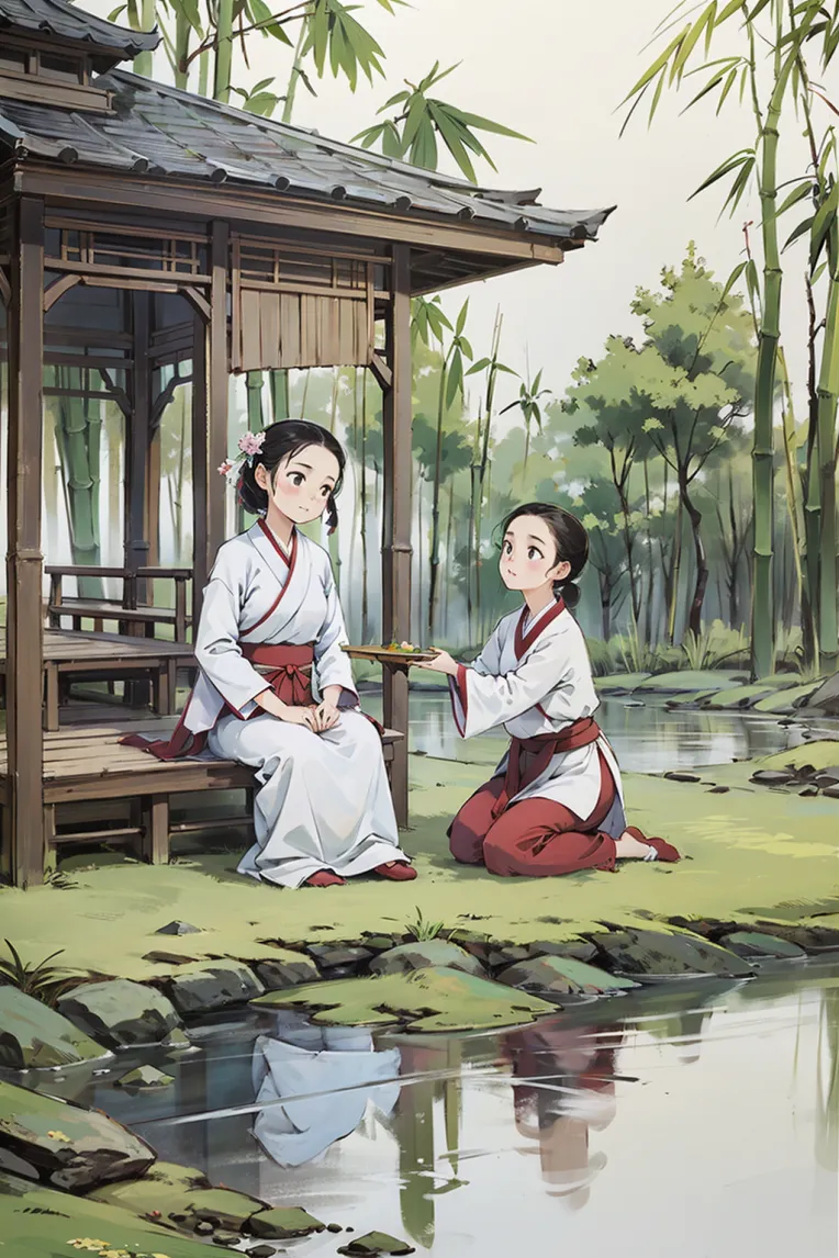 Chinese Style,Traditional Painting Media,Girl,LoRA,SD 1.5