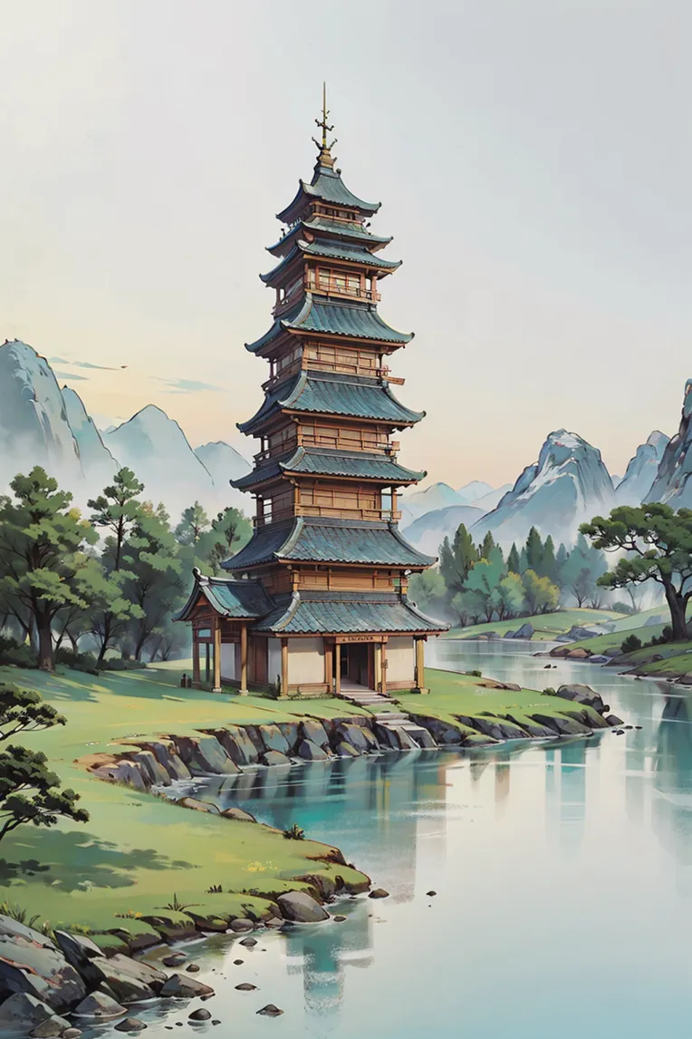 Chinese Style,Traditional Painting Media,Girl,LoRA,SD 1.5