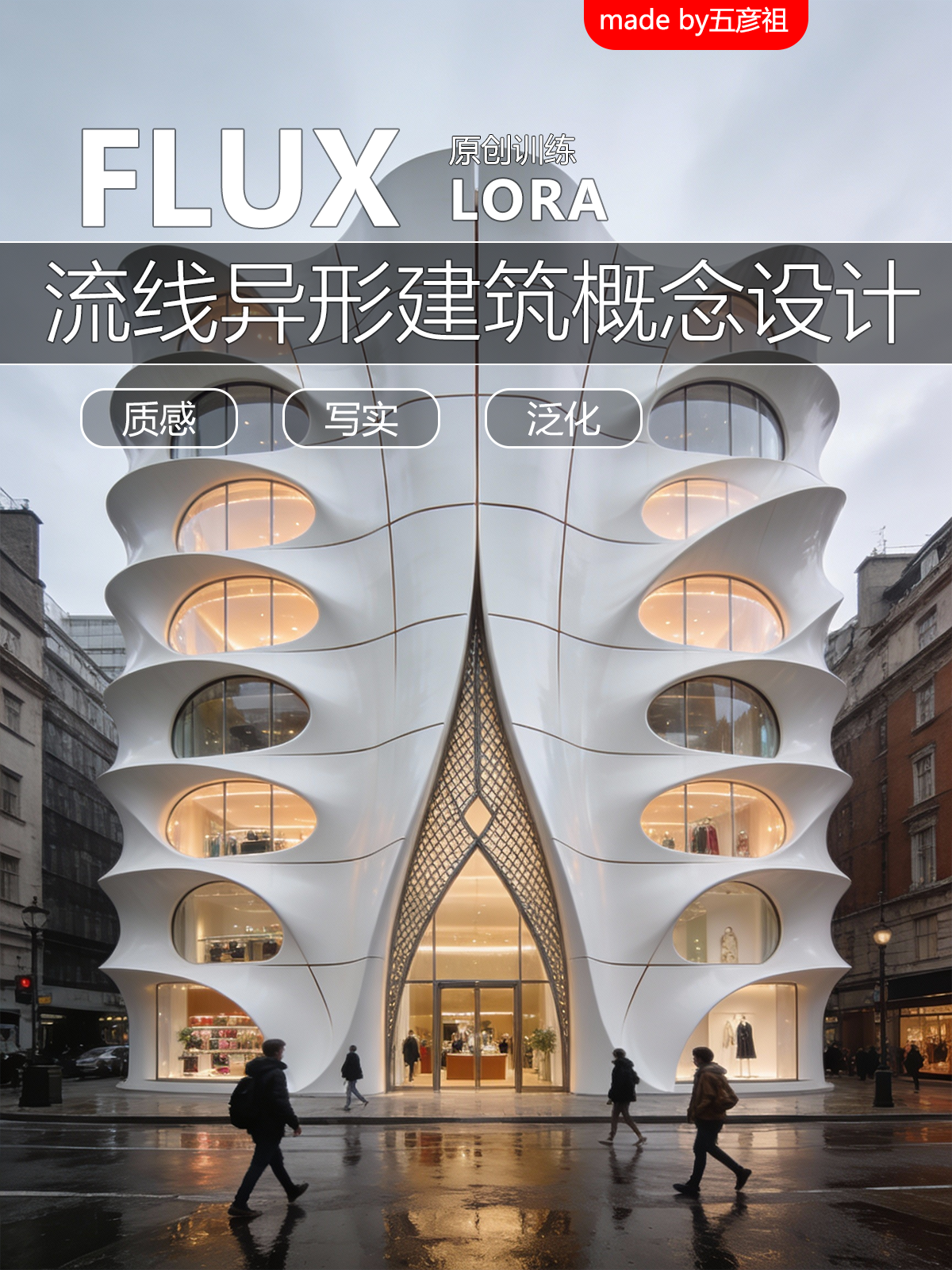 AI绘画-异形建筑概念设计流线铝板-五彦祖-AI绘图-LiblibAI