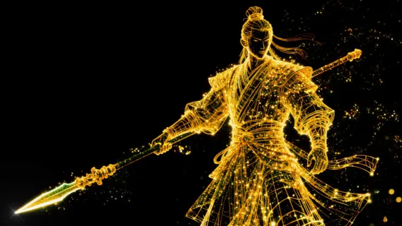 黑金粒子武侠人物-LoRA-五彦祖-LiblibAI