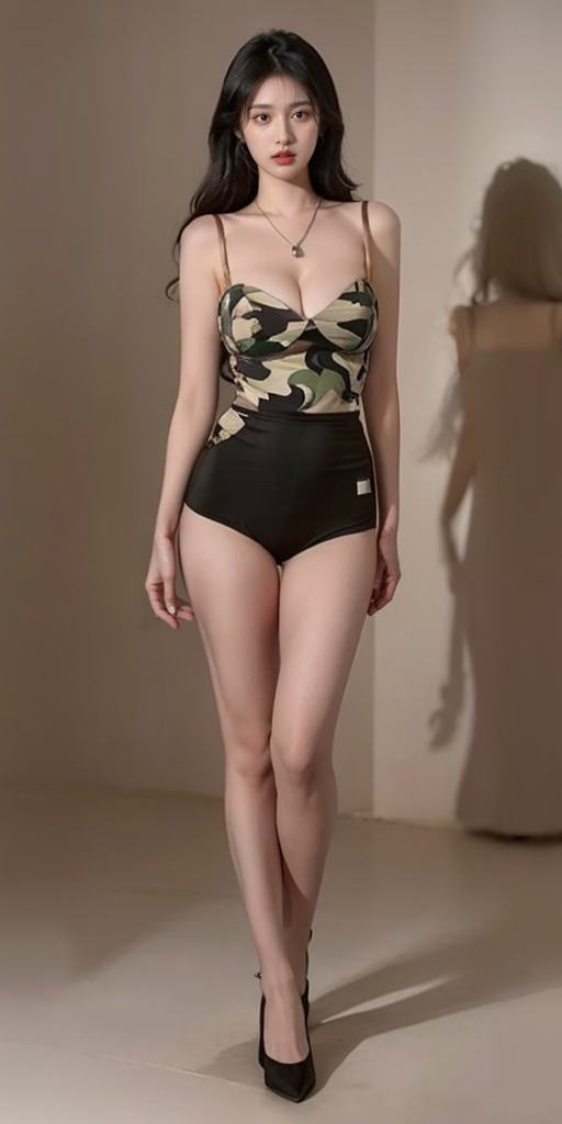 Low-cut printed halter top v1