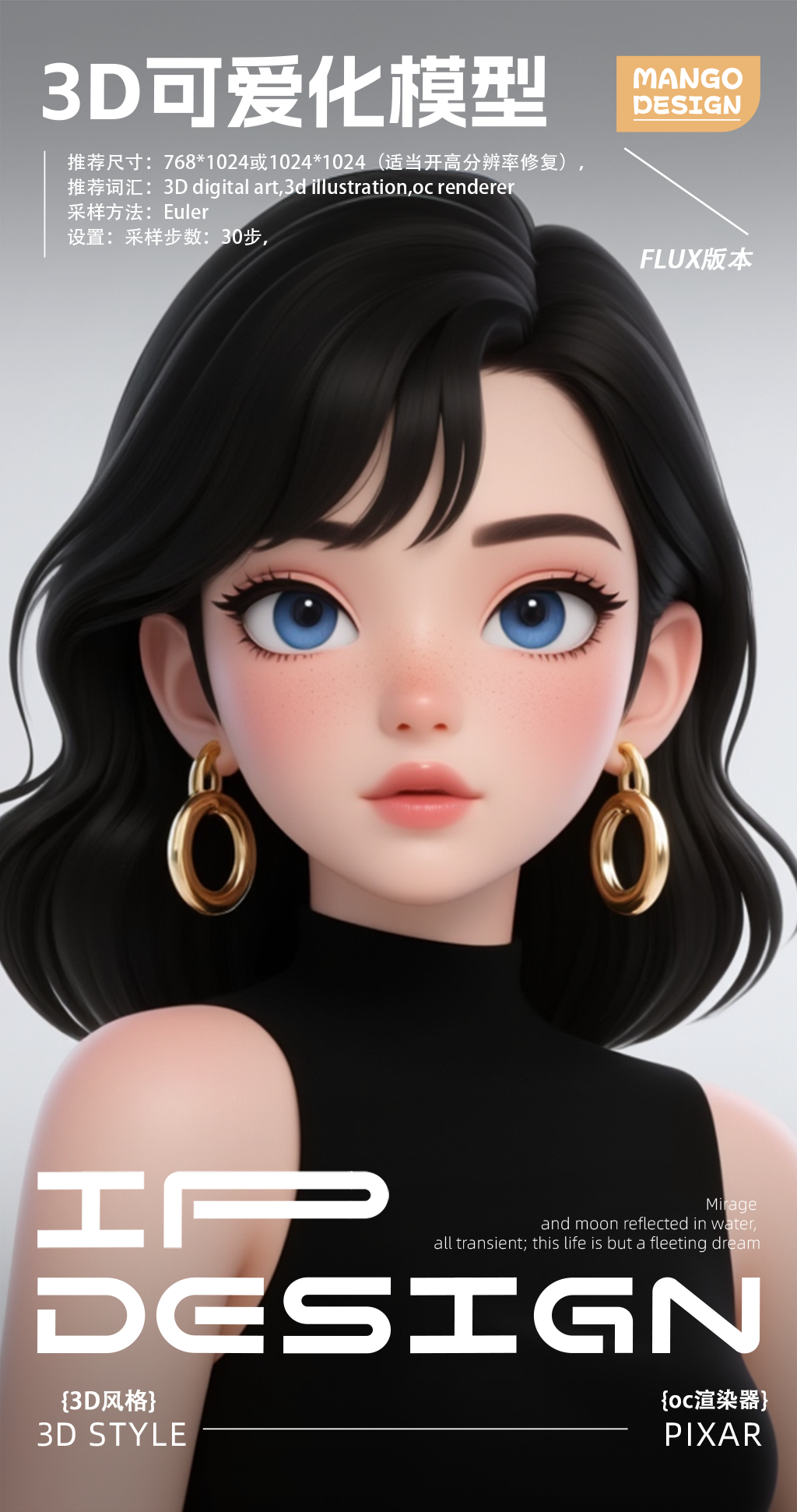 IP DESIGN:|3D Cute Models Flux版-fp16