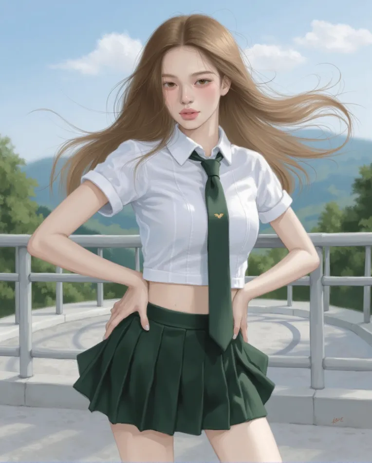 Flat Illustration,Girl,Physical/Facial feature,LoRA,FLUX.1