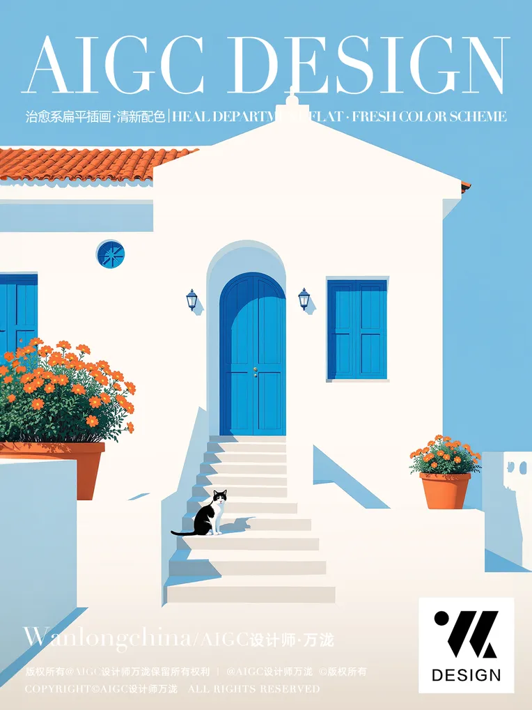 Flat Illustration,Building,Style Boost,LoRA,FLUX.1