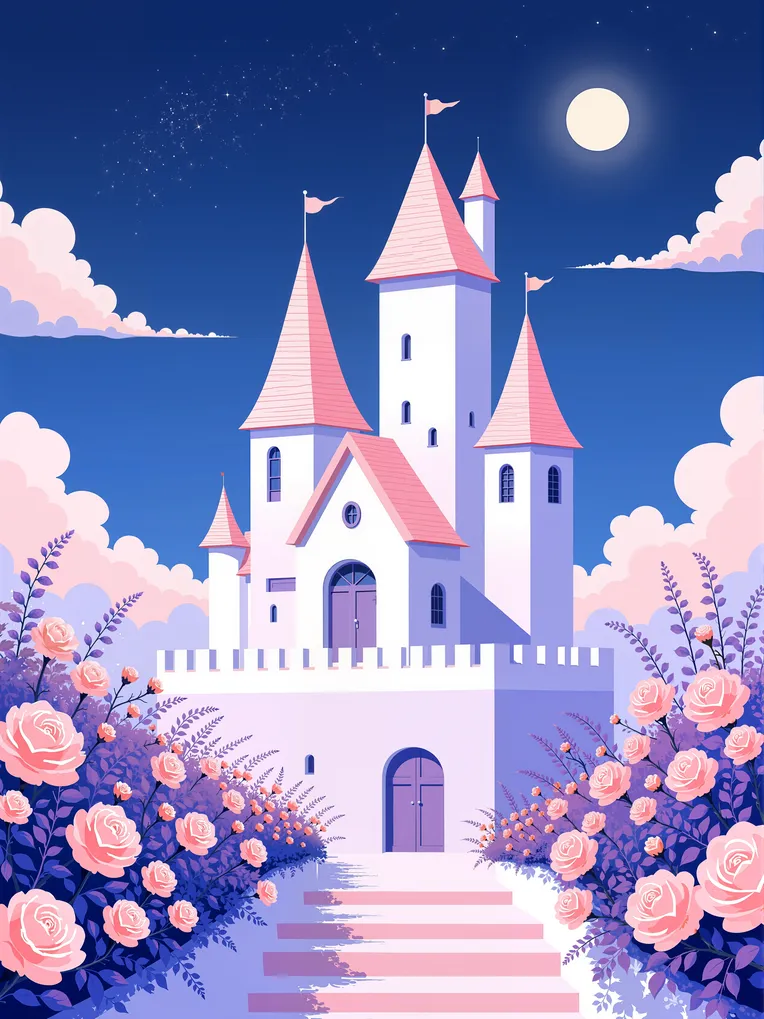 Flat Illustration,Building,Style Boost,LoRA,FLUX.1