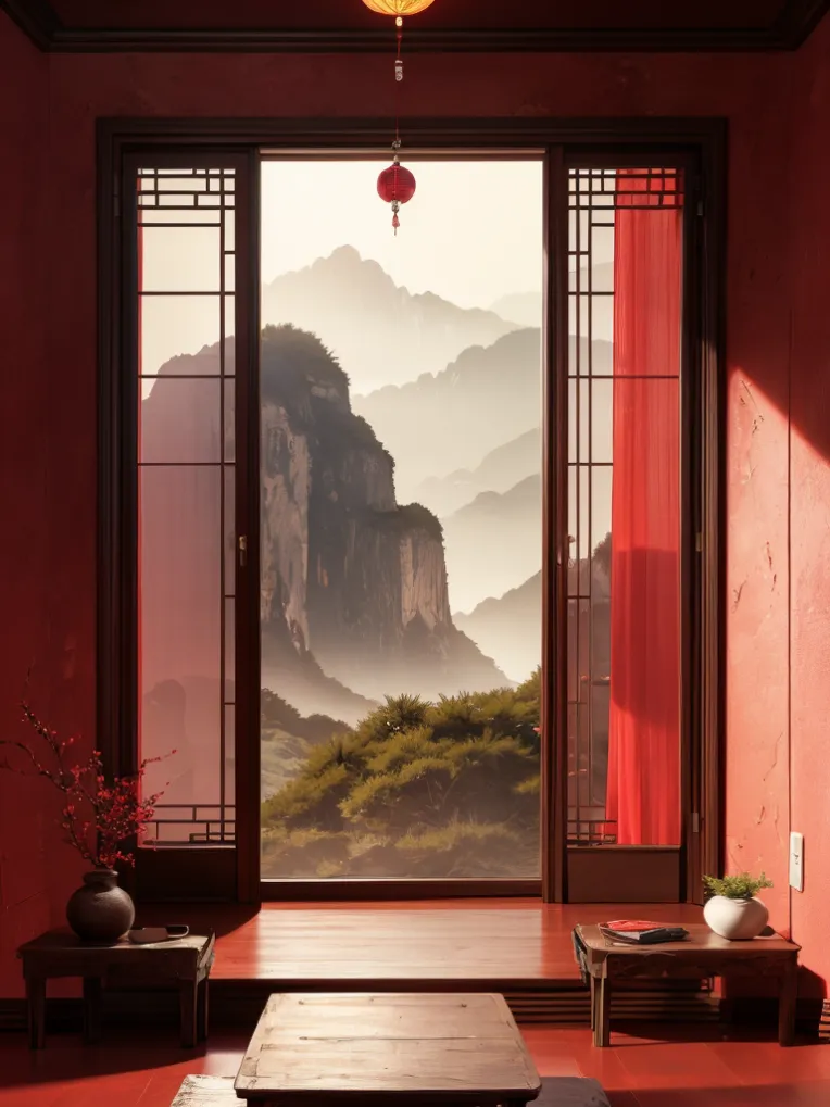 Realistic,Chinese Style,Interior Design,LoRA,SD 1.5