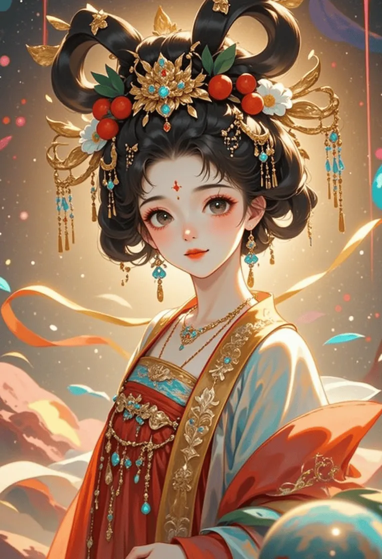 Traditional Painting Media,Girl,Style Boost,LoRA,FLUX.1