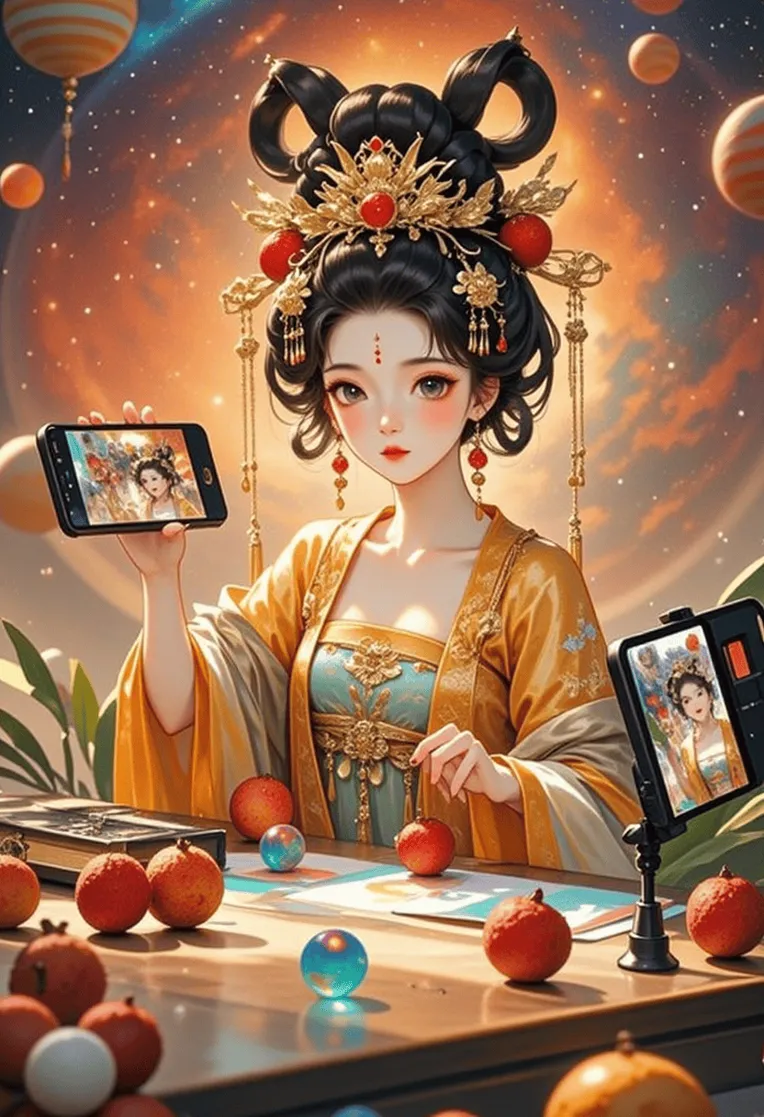 Traditional Painting Media,Girl,Style Boost,LoRA,FLUX.1