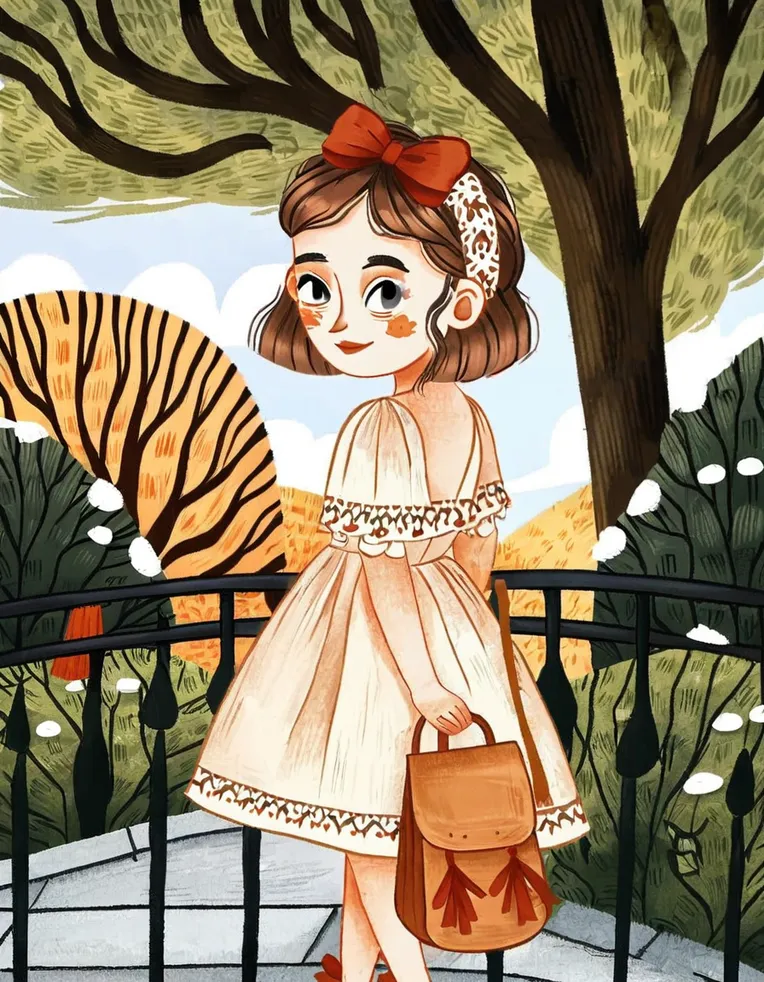 Hand-Drawn,Traditional Painting Media,Girl,LoRA,SDXL