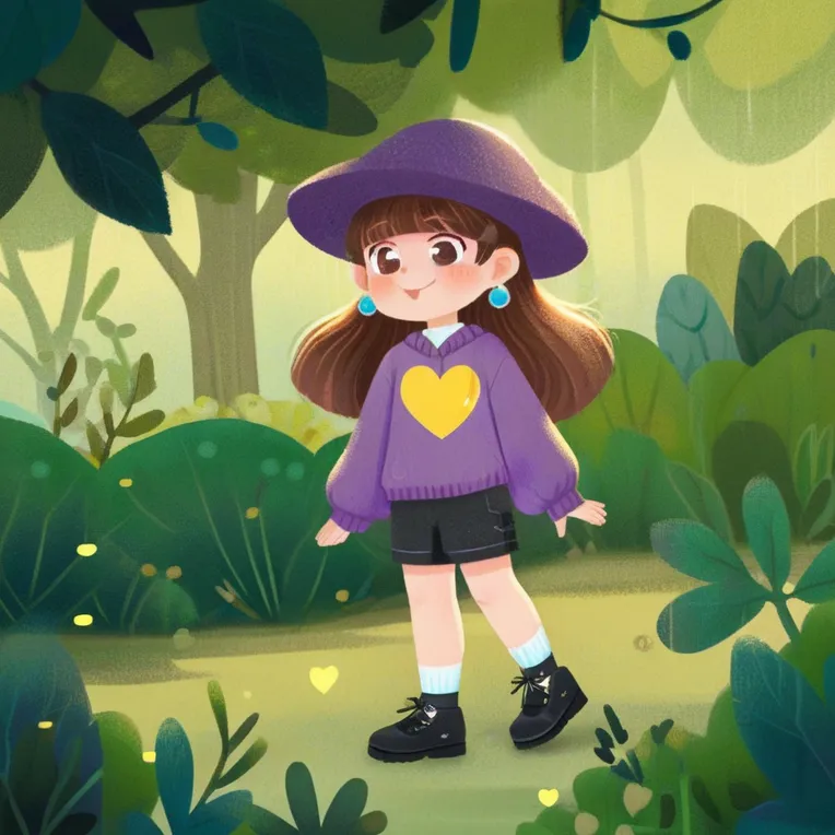 Hand-Drawn,Kids' Illustration,Girl,Checkpoint,SDXL