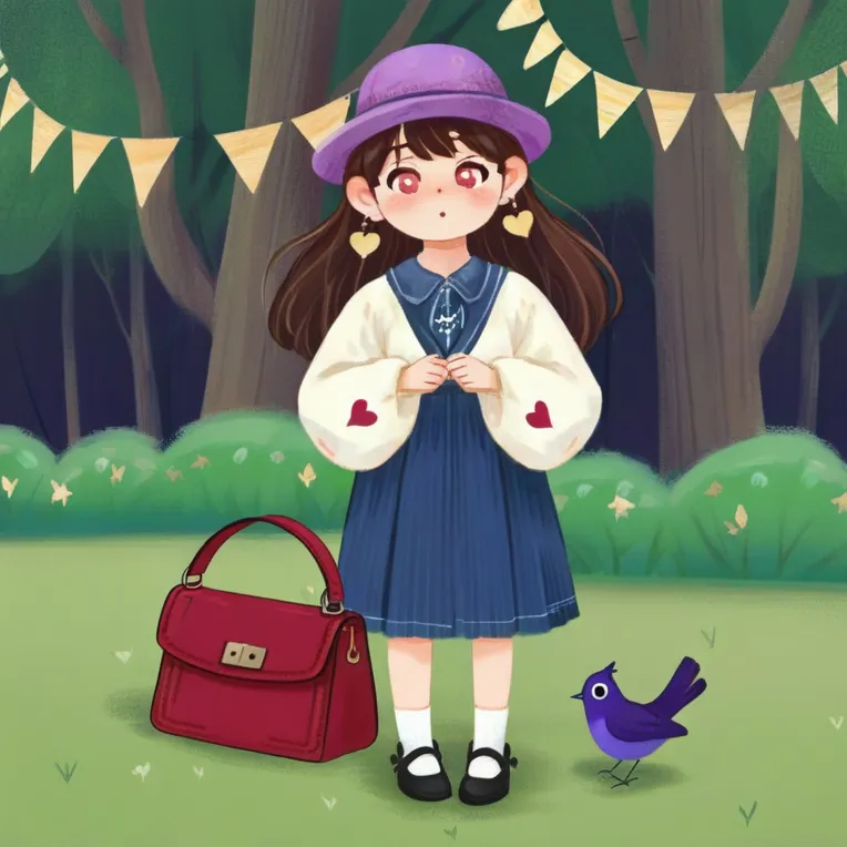 Hand-Drawn,Kids' Illustration,Girl,Checkpoint,SDXL