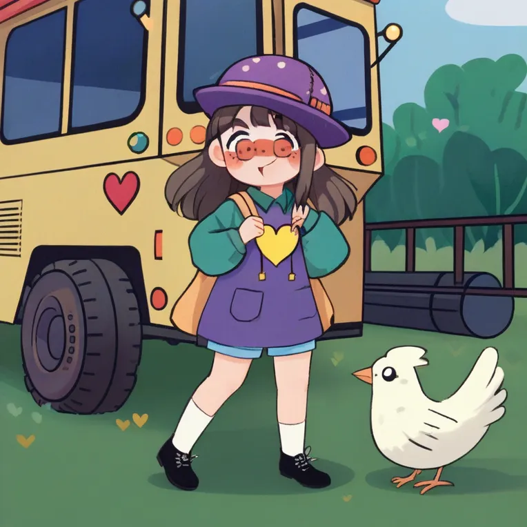 Hand-Drawn,Kids' Illustration,Girl,Checkpoint,SDXL