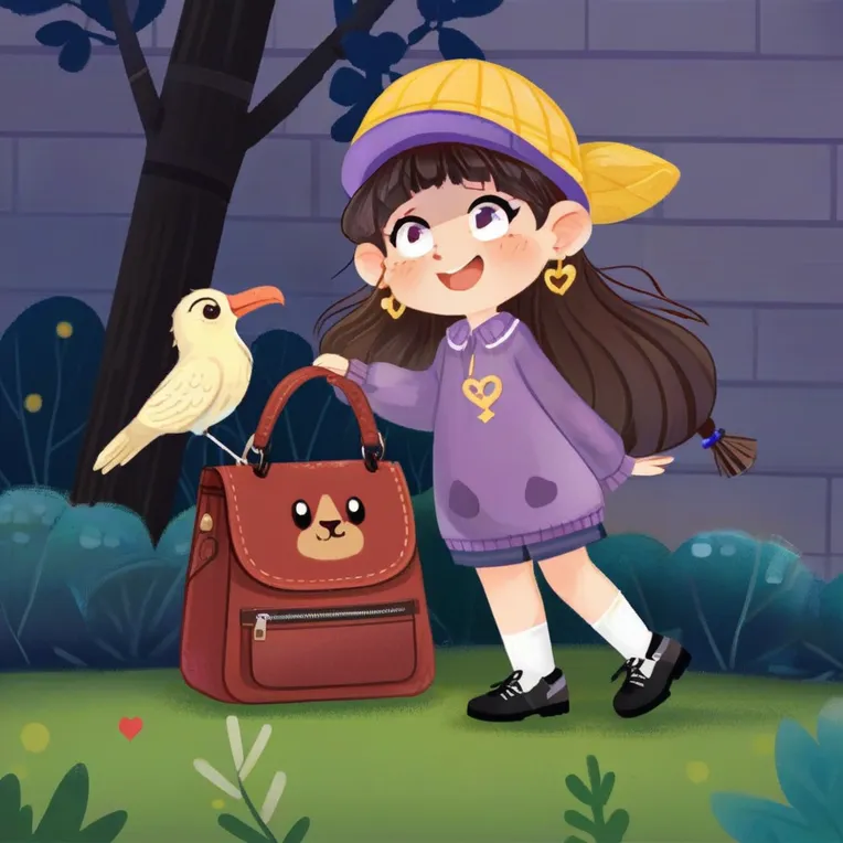 Hand-Drawn,Kids' Illustration,Girl,Checkpoint,SDXL