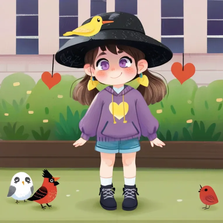 Hand-Drawn,Kids' Illustration,Girl,Checkpoint,SDXL