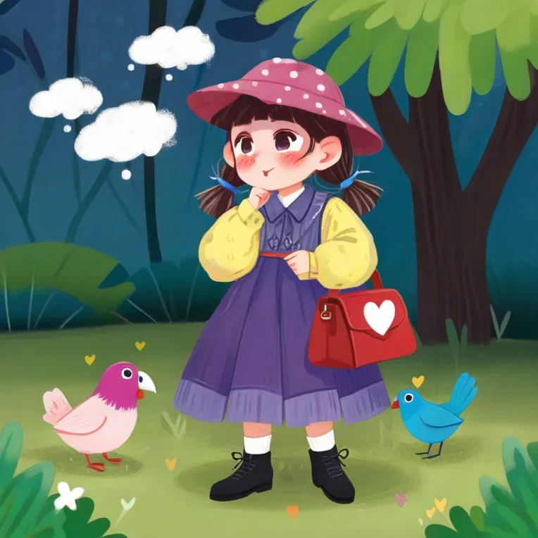 Hand-Drawn,Kids' Illustration,Girl,Checkpoint,SDXL