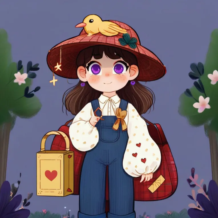 Hand-Drawn,Kids' Illustration,Girl,Checkpoint,SDXL