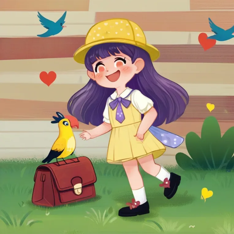 Hand-Drawn,Kids' Illustration,Girl,Checkpoint,SDXL