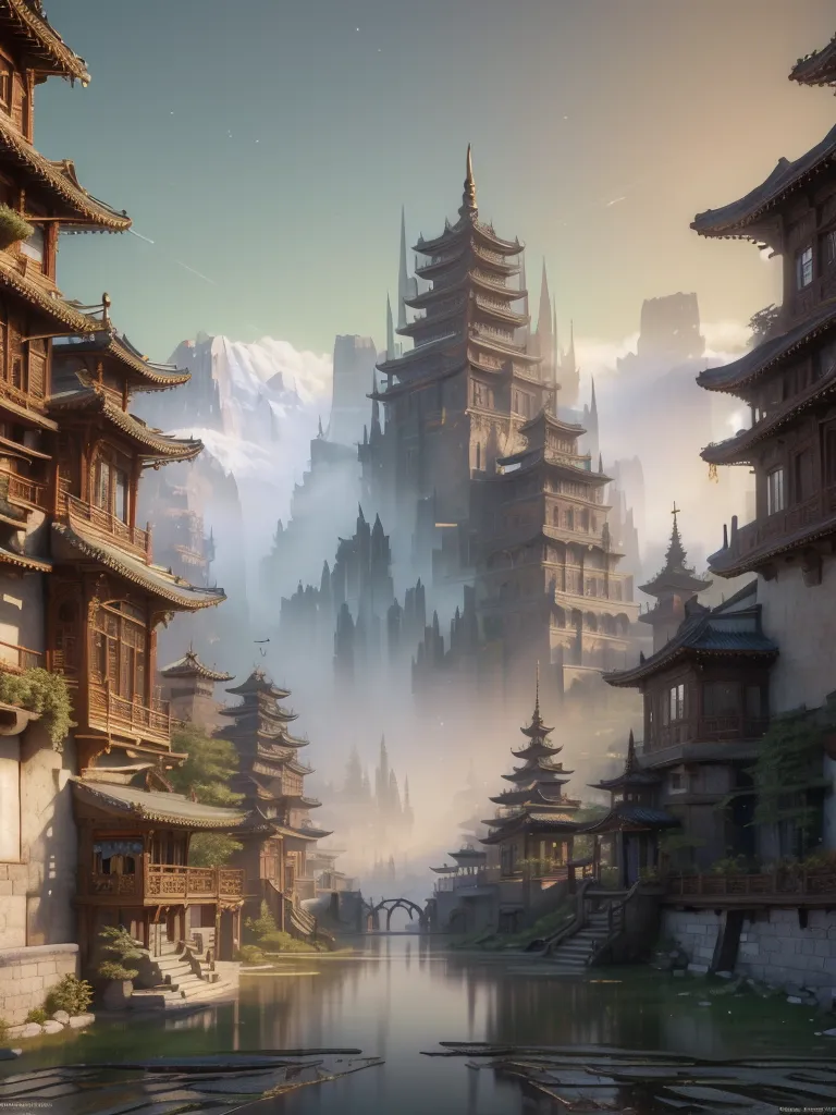 中式古建筑场景（游戏CG、真实场景均可）-LoRA-小肥一点都不肥-LiblibAI