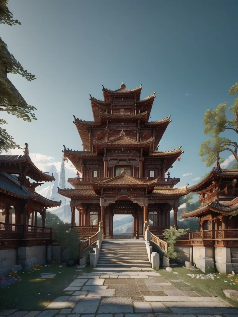 中式古建筑场景（游戏CG、真实场景均可）-LoRA-小肥一点都不肥-LiblibAI