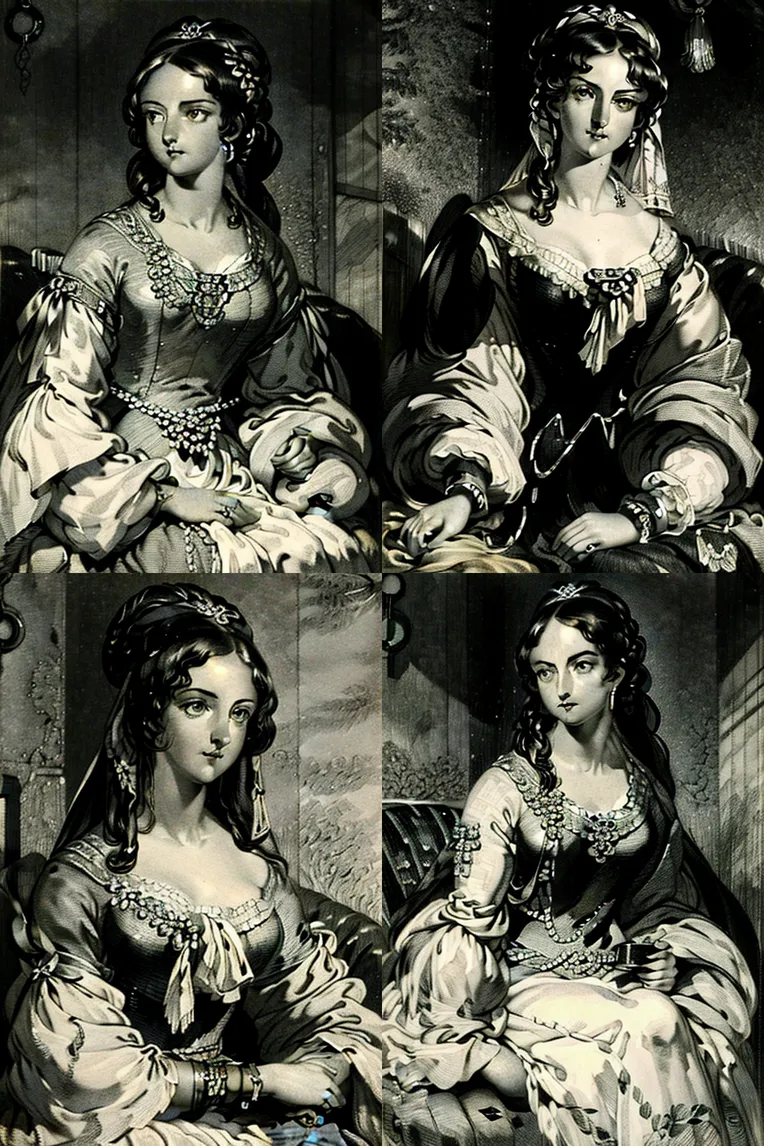 Classic Painting,Traditional Painting Media,Girl,LoRA,SD 1.5