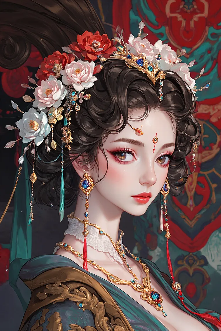 Traditional Painting Media,Girl,Style Boost,LoRA,FLUX.1