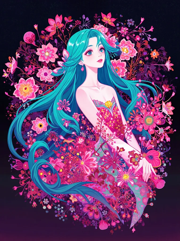 Traditional Painting Media,Girl,Style Boost,LoRA,FLUX.1