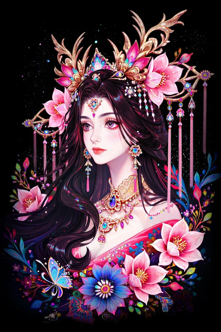 Traditional Painting Media,Girl,Style Boost,LoRA,FLUX.1