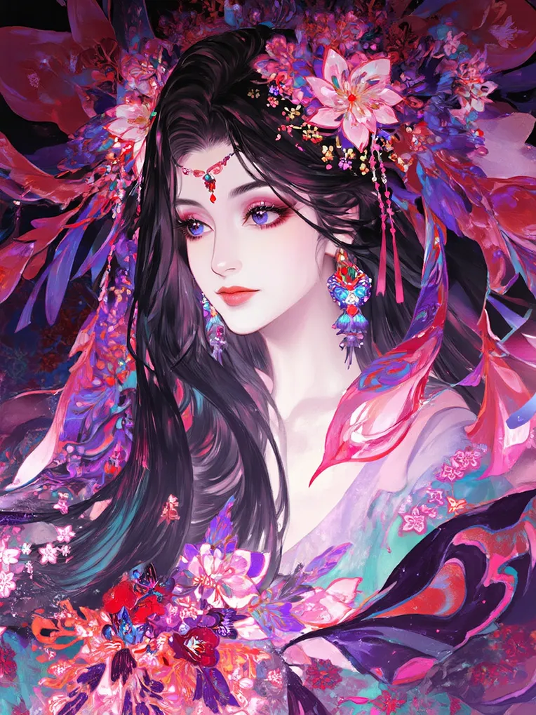 Traditional Painting Media,Girl,Style Boost,LoRA,FLUX.1