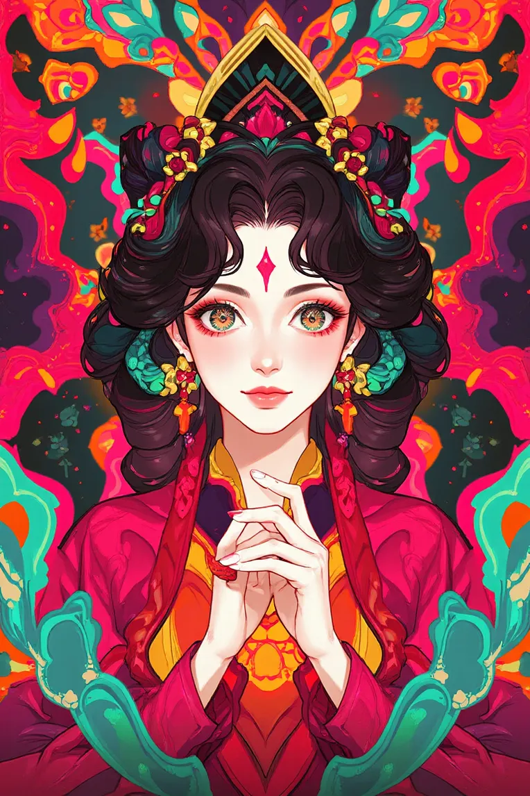 Traditional Painting Media,Girl,Style Boost,LoRA,FLUX.1