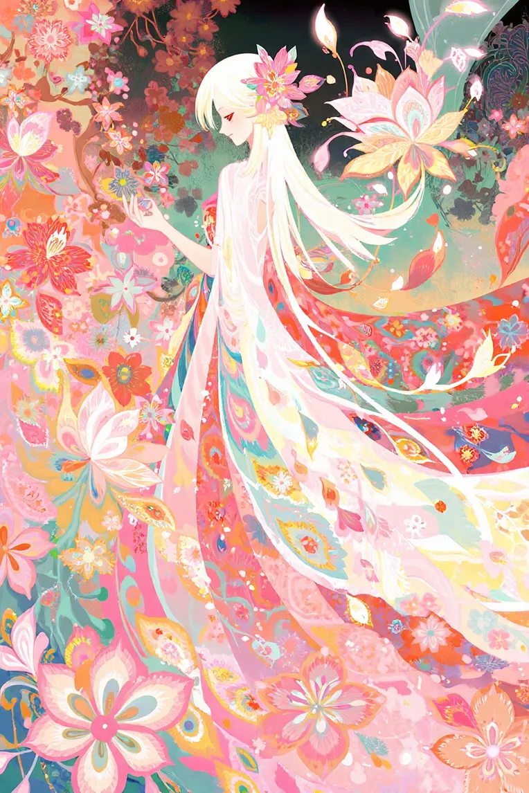 Traditional Painting Media,Girl,Style Boost,LoRA,FLUX.1