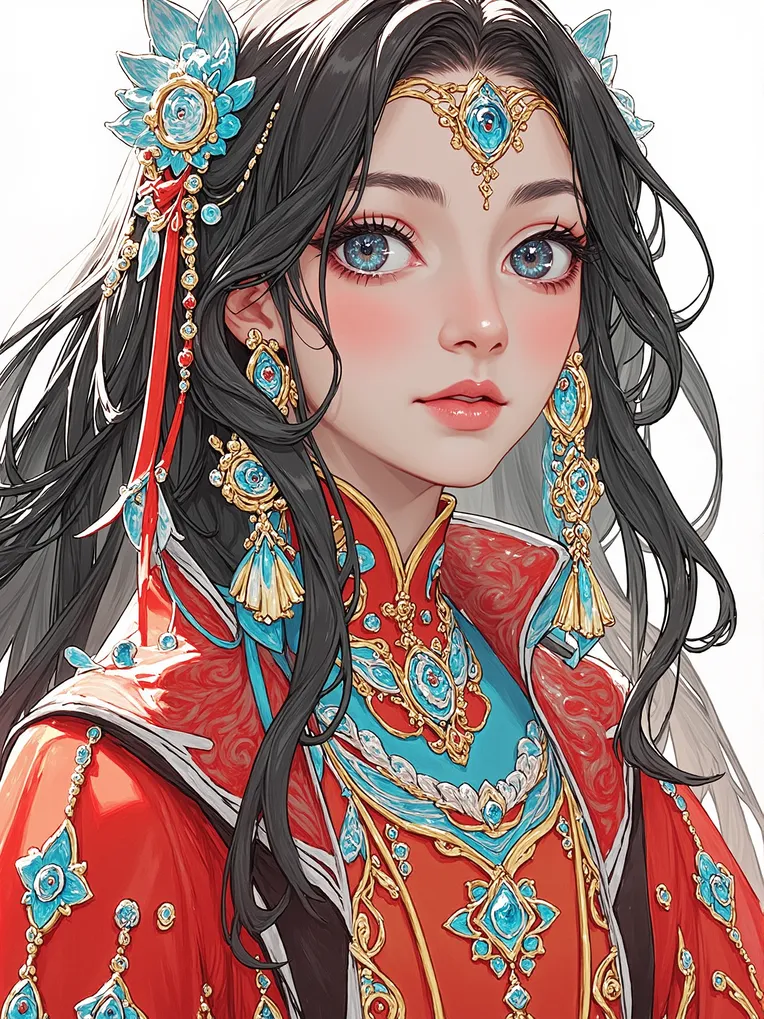 Traditional Painting Media,Girl,Style Boost,LoRA,FLUX.1