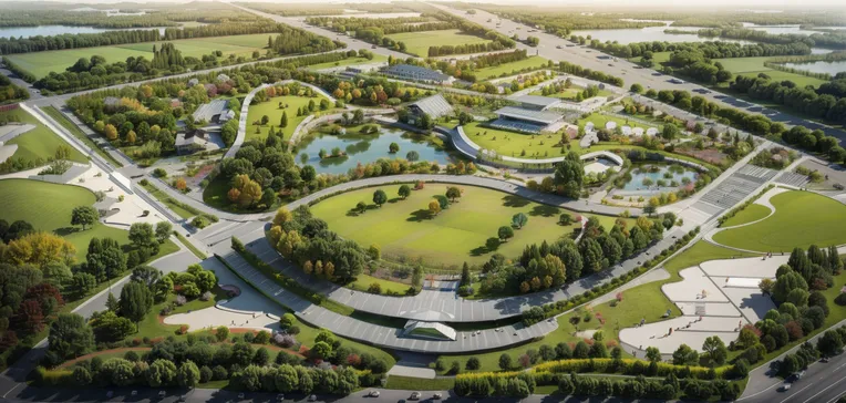 Aerial Rendering of Landscape Design (Photoshop Style)-LoRA-Ayang-Shakker