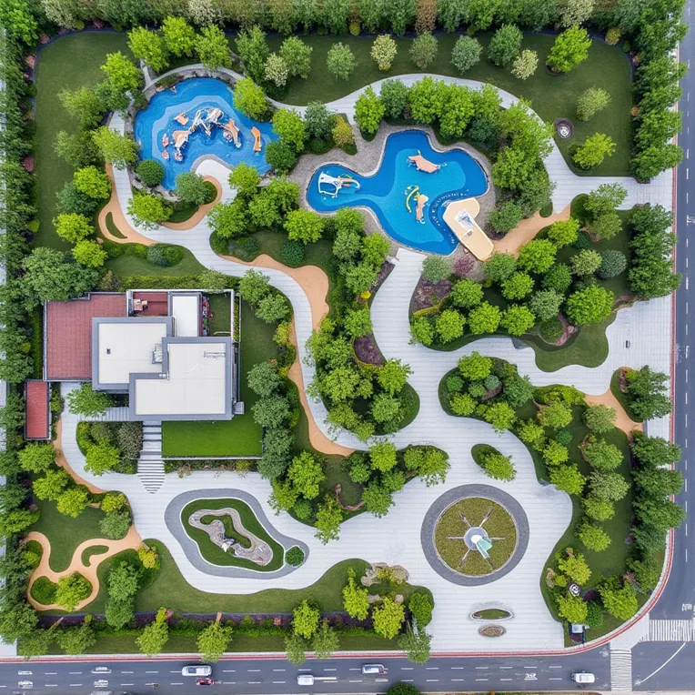 Landscape Design,Building,Composition Control,LoRA,FLUX.1