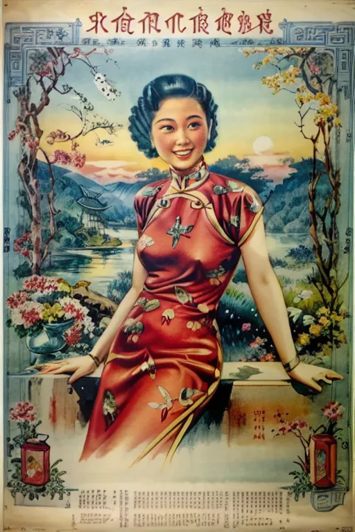 Chinese Style,Background asset,Girl,LoRA,SD 1.5