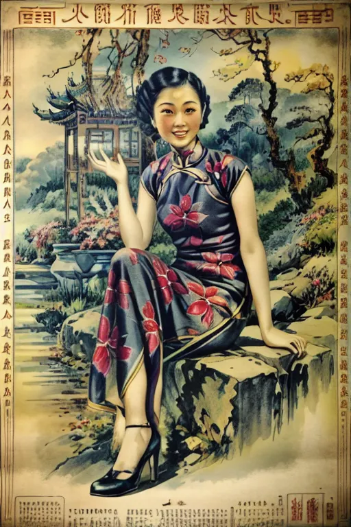 Chinese Style,Background asset,Girl,LoRA,SD 1.5