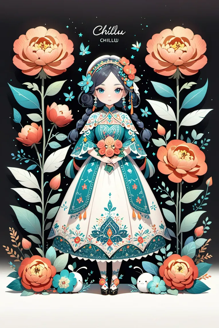 Kids' Illustration,Girl,Style Boost,LoRA,SDXL