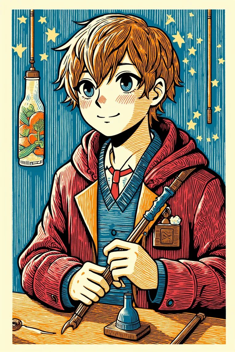 Traditional Painting Media,Girl,Style Boost,LoRA,FLUX.1