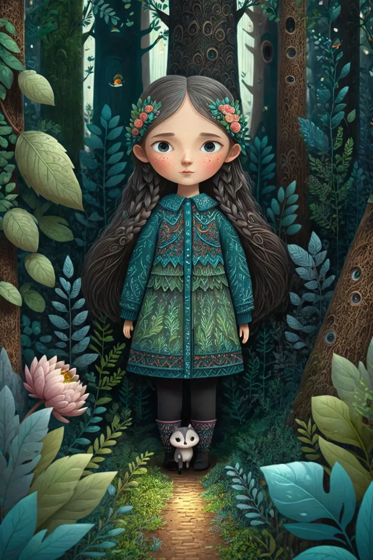 Kids' Illustration,Girl,Style Boost,LoRA,SDXL