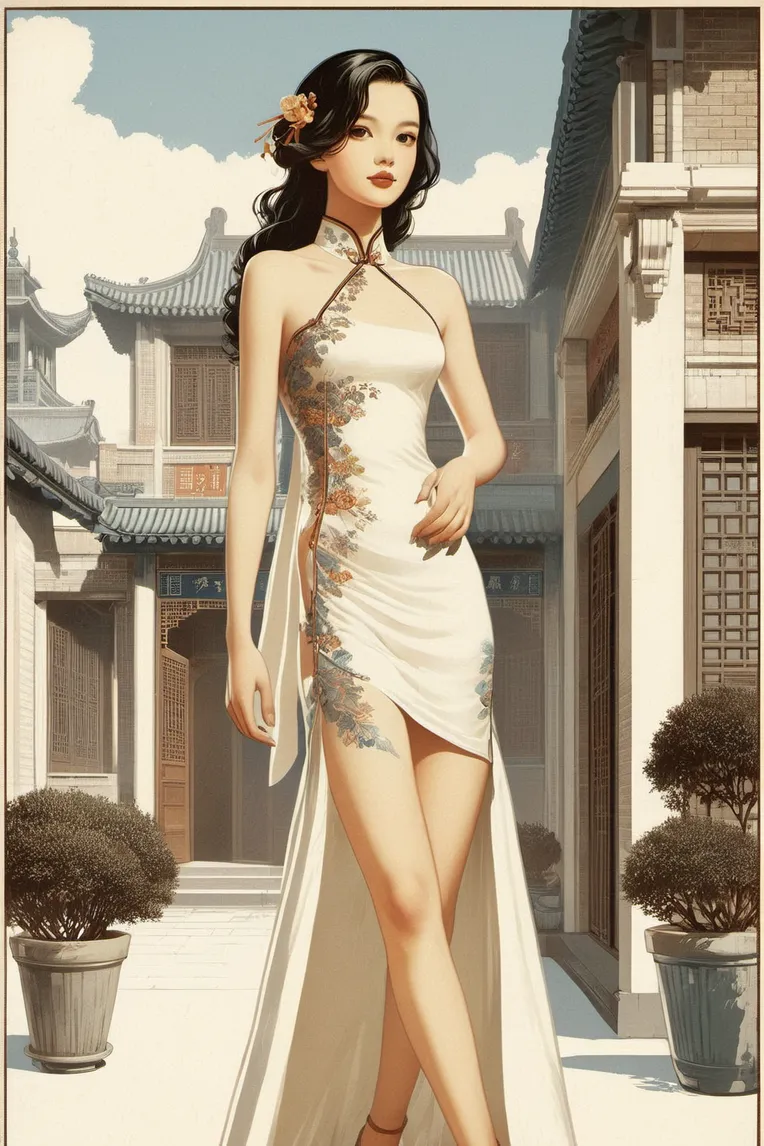 Traditional Painting Media,Girl,Style Boost,LoRA,SDXL