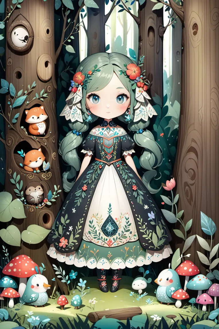 Kids' Illustration,Girl,Style Boost,LoRA,SDXL