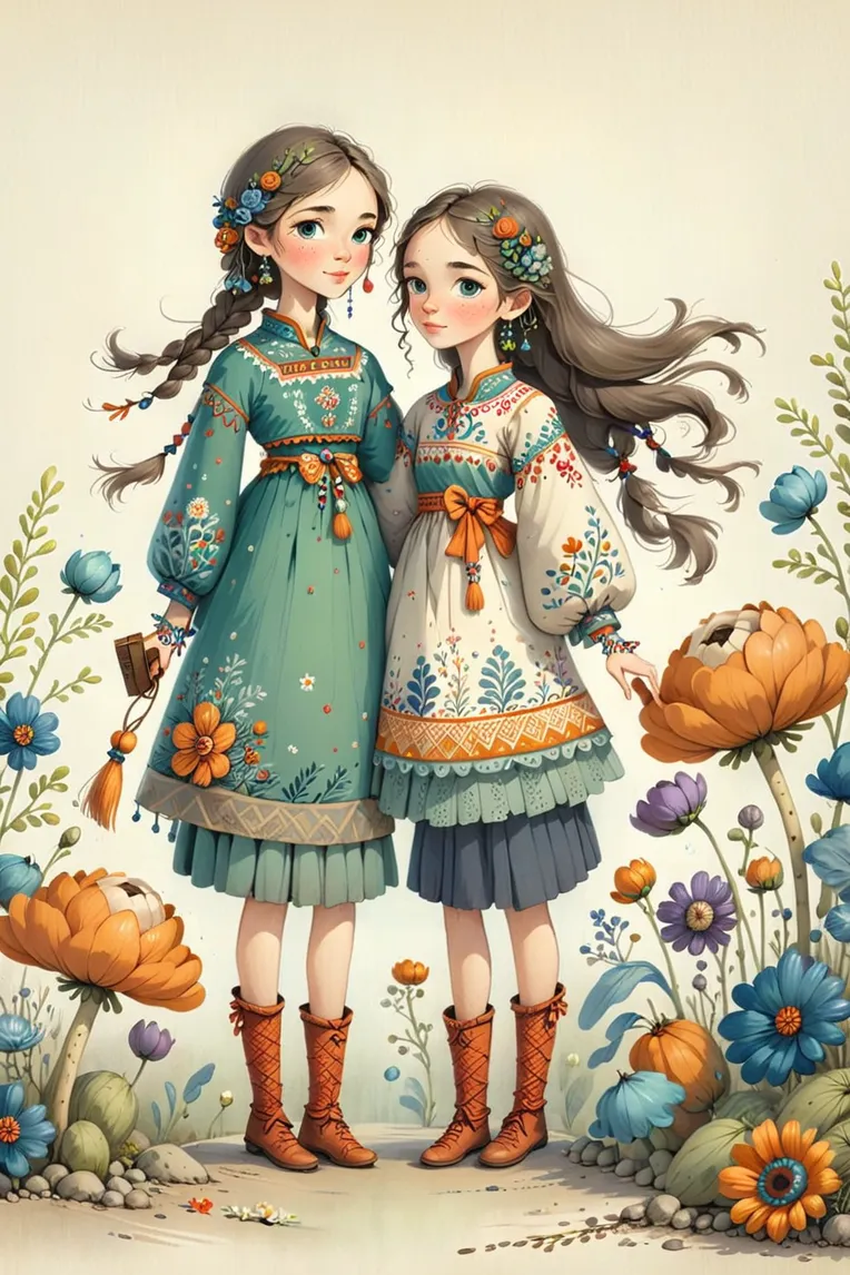 Kids' Illustration,Girl,Style Boost,LoRA,SDXL