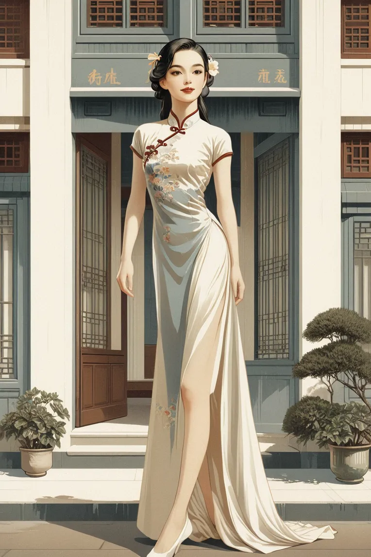 Traditional Painting Media,Girl,Style Boost,LoRA,SDXL